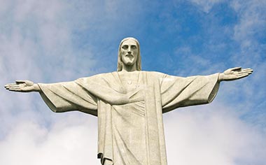 The Christ the Redeemer Statue in Rio de Janeiro, Brazil